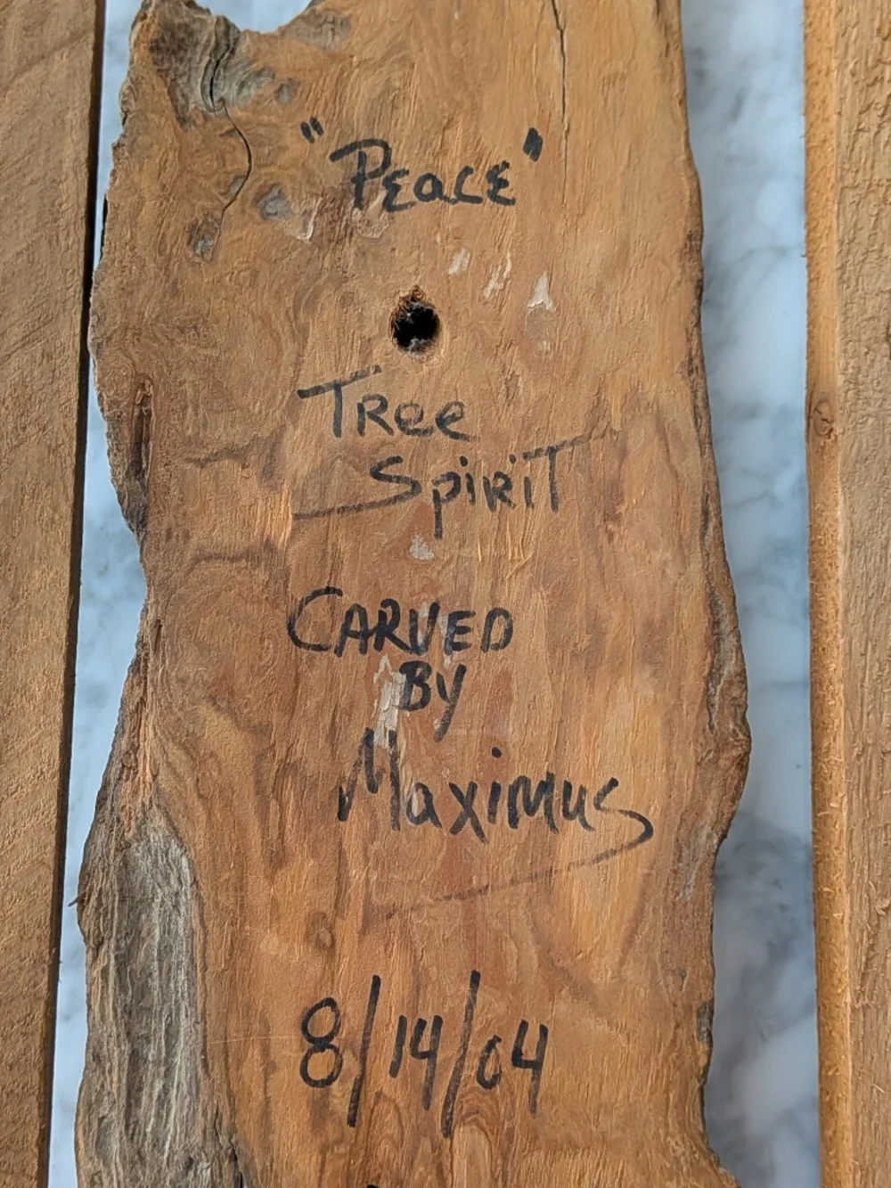 Wood Handcarved Spirit Tree Face sculpture wall art natural weathered frame